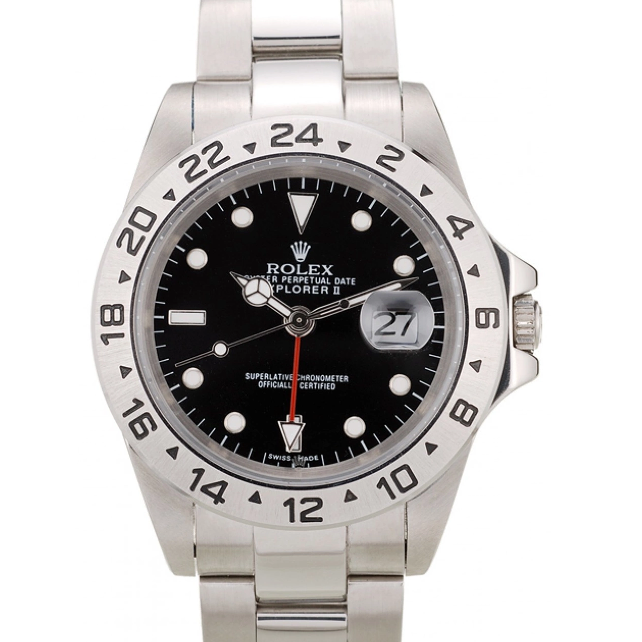 Steel Stainless Bezel Dial Black Explorer Rolex 0817